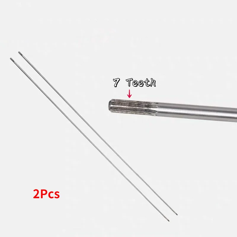 New 2pcs 7teeth/9teeth 8mm Thickness Drive Shaft for 26mm Tube Grass Trimmer Brush Cutter 760mm Long Chain Saw Hedge Trimmer