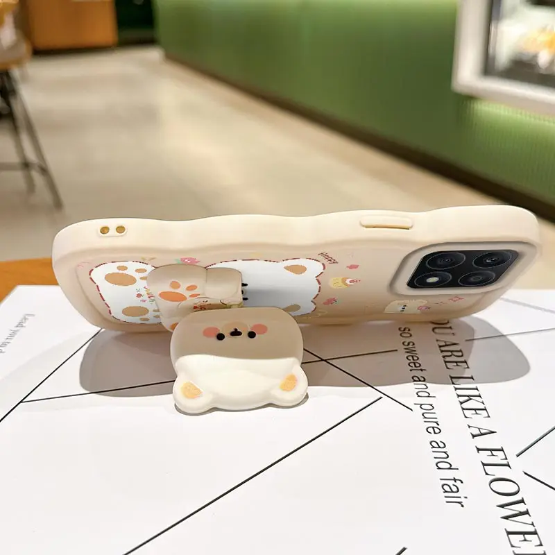 X8A Freche Katze Halterung Wellenförmige Silikon Telefon Fall Für Honor X9C X9B X9A X8 X8C X8B X7A X7 X7C X6C X6B X6A X6 X7B Abdeckung – Detail 5