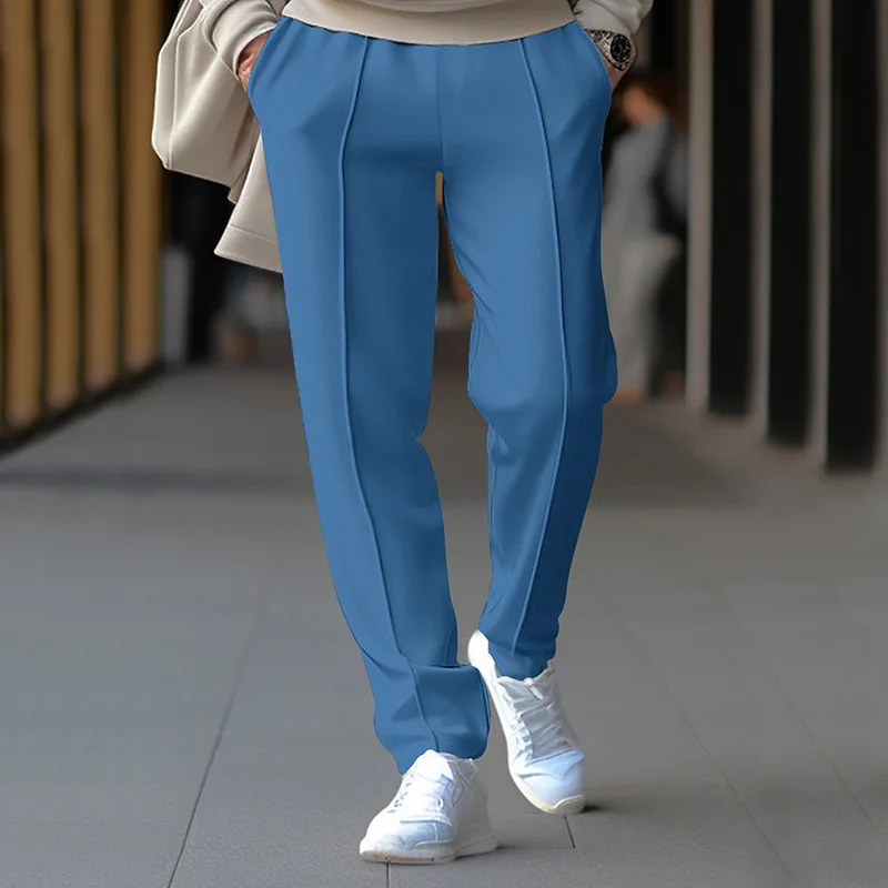 2024 New Fashion Men's Casual Pants Loose Waffle Sports Pants Male's Spring Autumn Joggers Sweatpants Business Slim Pencil Pants
