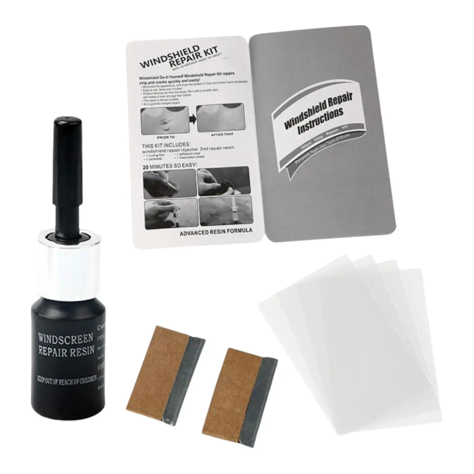 

Car Windshield Crack Repair Kit Scratch Chip Cracks Repairing Easy to Use Nano