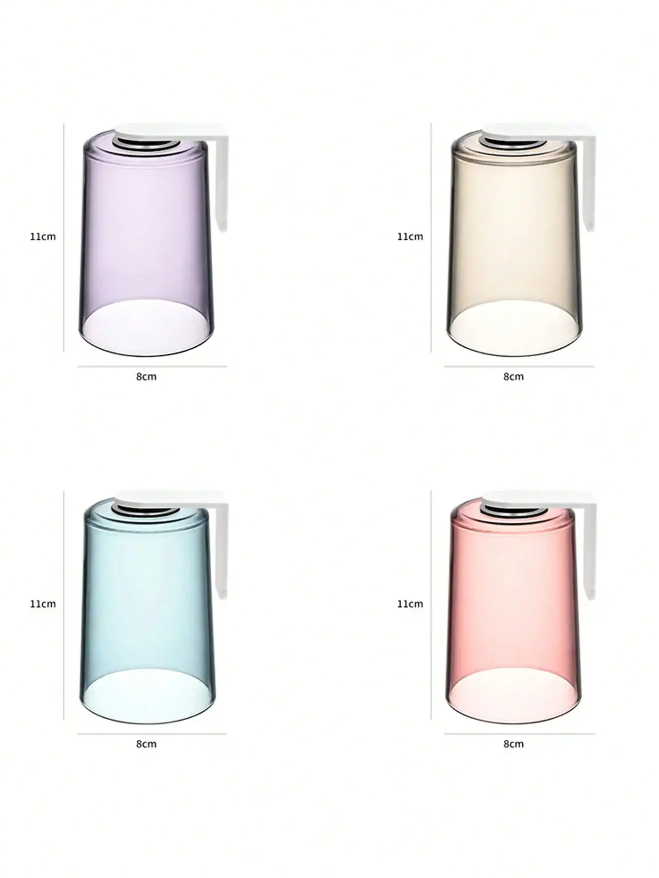 Soporte magnético para cepillos de dientes con vaso de pared_voghion.com