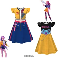 Costume de cosplay KPop Demon Hunters, vêtements pour filles, robe à manches courtes d'été, thème princesse, vêtements décontractés pour enfants avec sac 5
