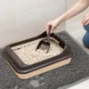 2Pcs Litter Box Mat Cat Mat PVC Non-Slip Pet Litter Pad Easy Wash Functional Design for Home Cat Owners Convenient Use 2
