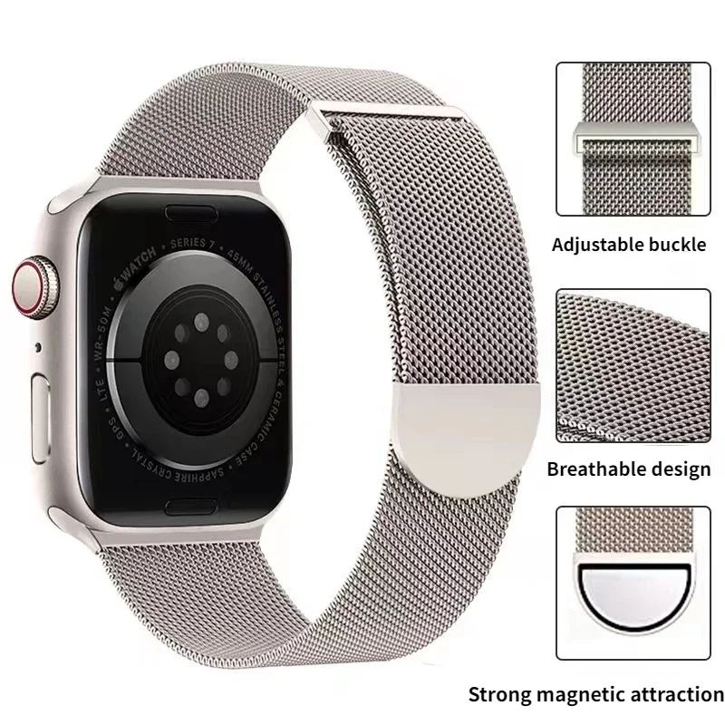 Magnetic Milanese Loop Strap - Premium Metal Watch Band Replacement
