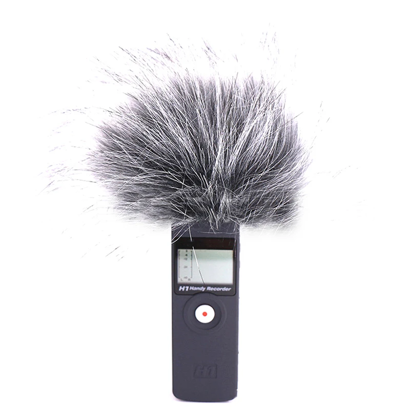 Microphone Cover Furry Windscreen Muff Cover Foam Microphone Windproof Cover For Zoom H1 H1N