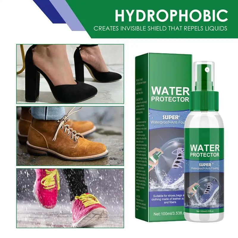 Nano Waterproof Rainproof Spray For Clothes Shoes Stain Resistant Leather Suede Protector Spray Leather Suede For White Shoes