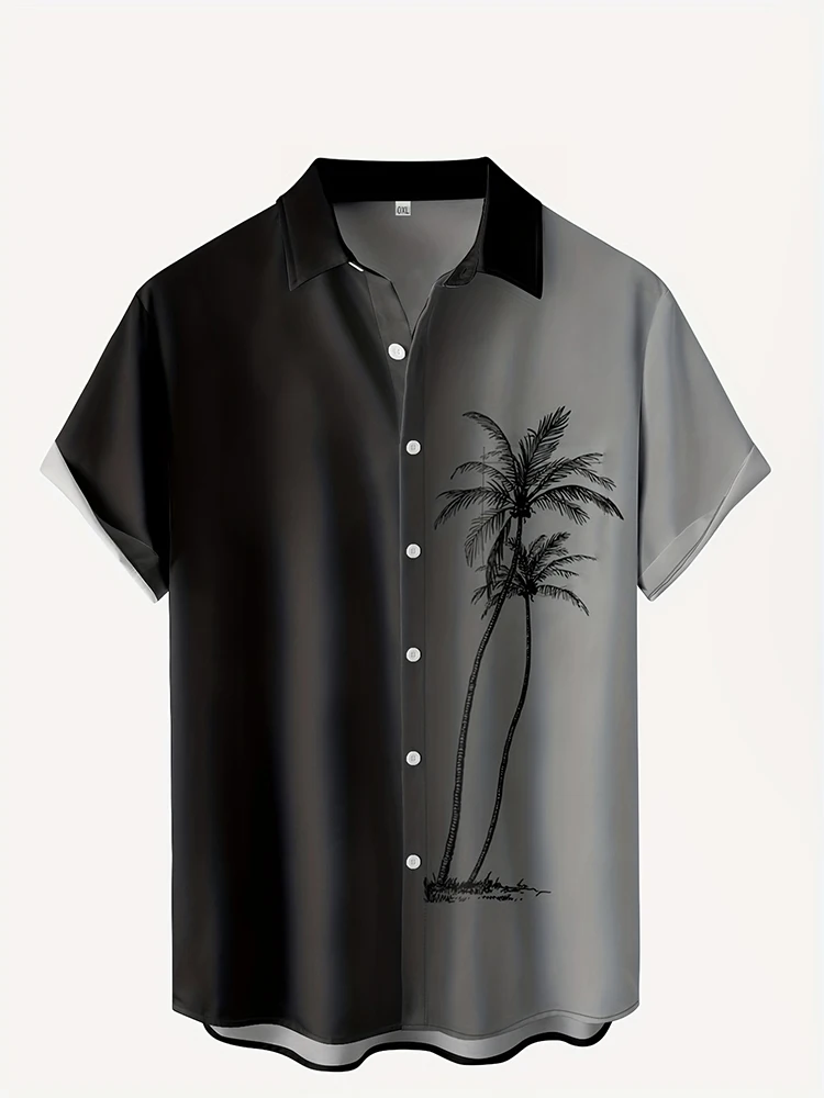 lcziwo Chemise de Plage pour Hommes Manches Courtes Imprimé Tropical Été Champignon Chemise Hawaïenne Décontractée Boutonnée Aloha Fête avec Poche 2024 Violet XXXXL