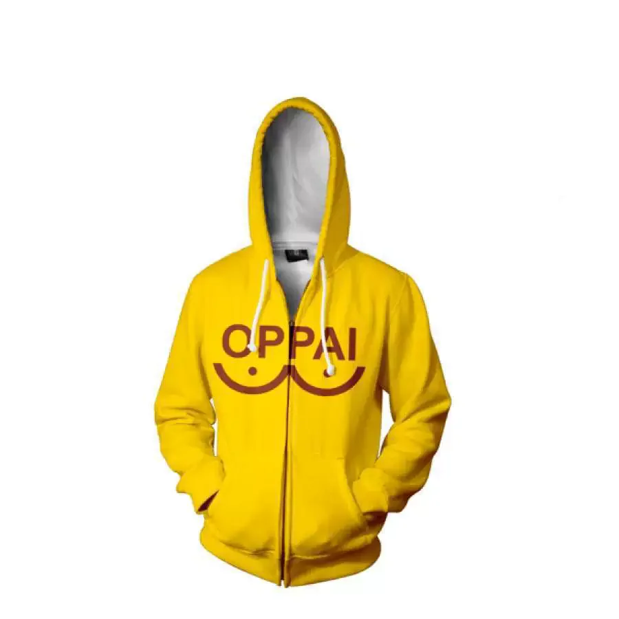 One Punch Man Saitama Oppai Felpa con cappuccio