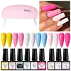 10pcs Gel Nail Polish Set with Nail Lamp, Base Top Coat Long Lasting Soak Off UV Gel Polish Kits for Nail Art DIY Design Vernis 1