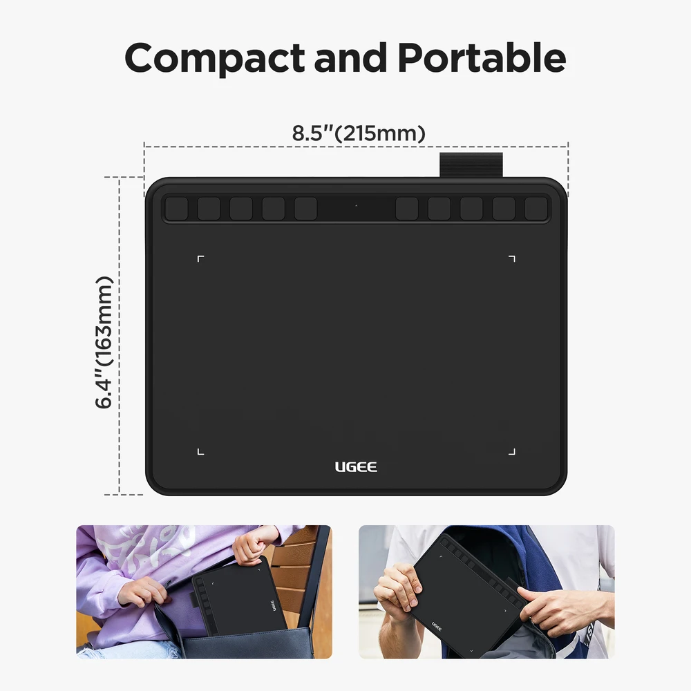 Ugee-tablet Gráfico de Desenho com Caneta 63x4 Polegadas Caneta Digital Apto para Linux Mac Windows Android Osu - Imagem 4