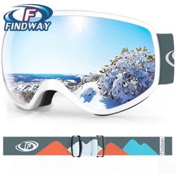 Findway Brand Kids Ski Goggles Anti Fog Children Winter Sport Snowboard Protection Skiing Snow Glasses for 3-8 Years Boys Girls