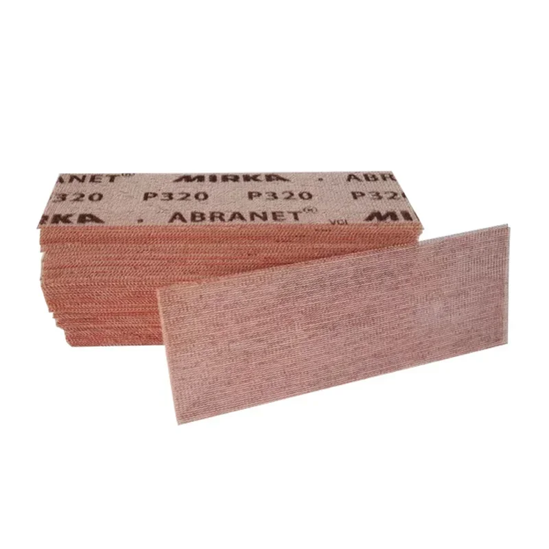 Mirka Abranet 메쉬 샌드 70X198mm 직사각형 건식 연마 종이 자동 페인트 퍼티 연삭 메쉬 사포 80-400 그릿 플로킹