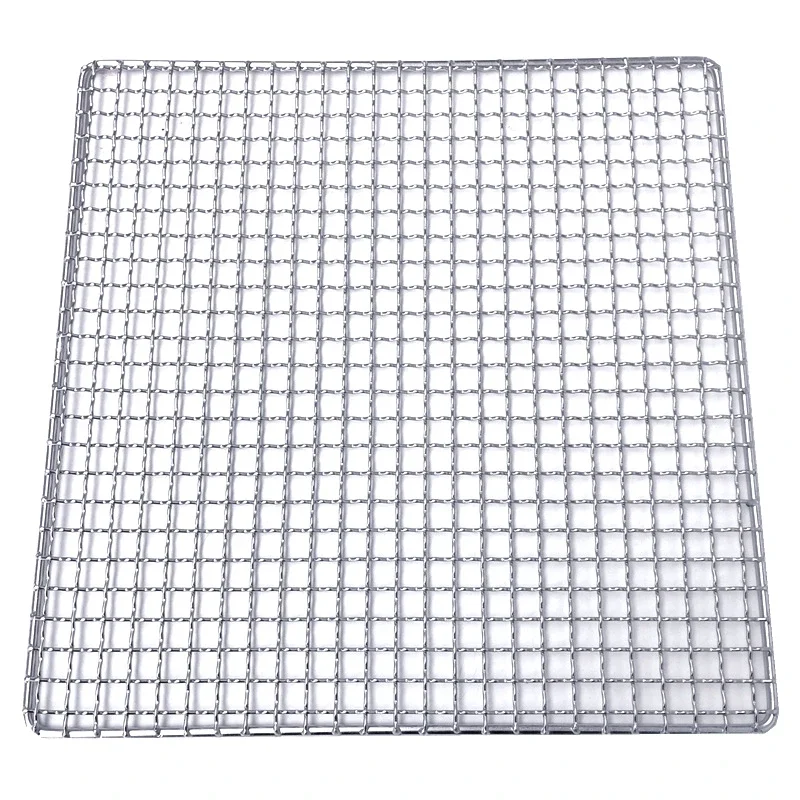 Non-stick Barbecue Grilling Mats High Security Grid Shape BBQ Mat with Heat Resistance rotisserie 304 Stainless steel net