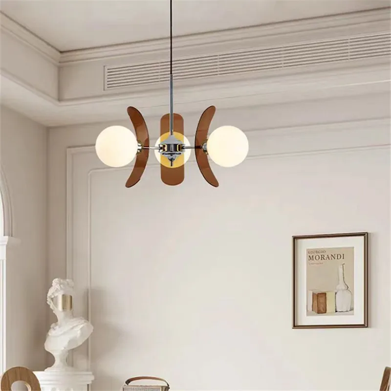 Phosphorescent Chandelier Bauhaus Colourful Acrylic multi-head light restaurant living room bedroom dining table art orange lamp 2