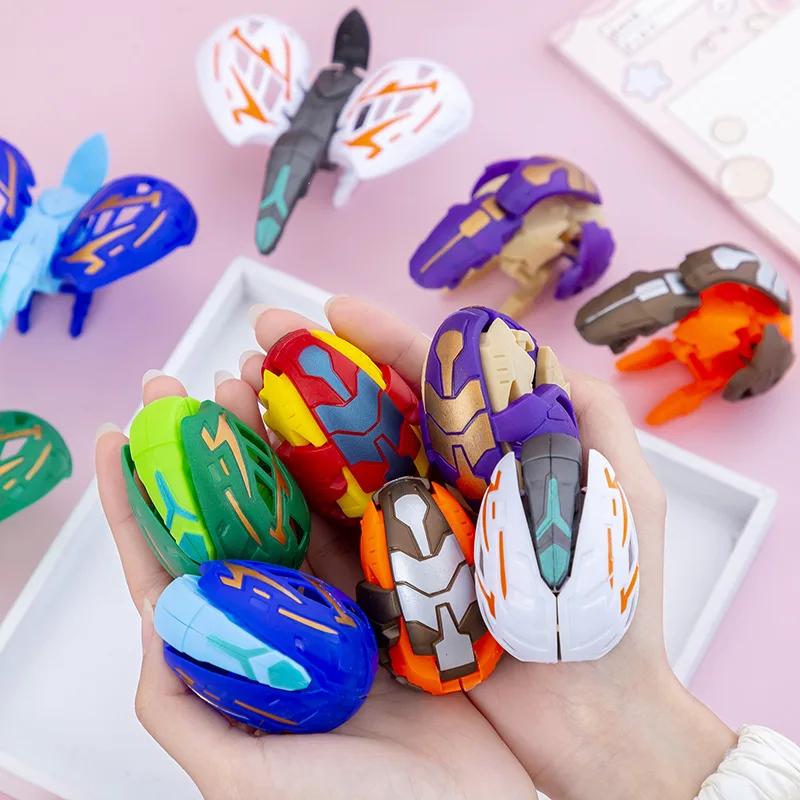 10Pcs Colorful Transforming Dinosaur Egg Puzzle Toys Kids Birthday Party Favors Treat Bag Pinata Fillers Kindergarten Gift animal jigsaw puzzles