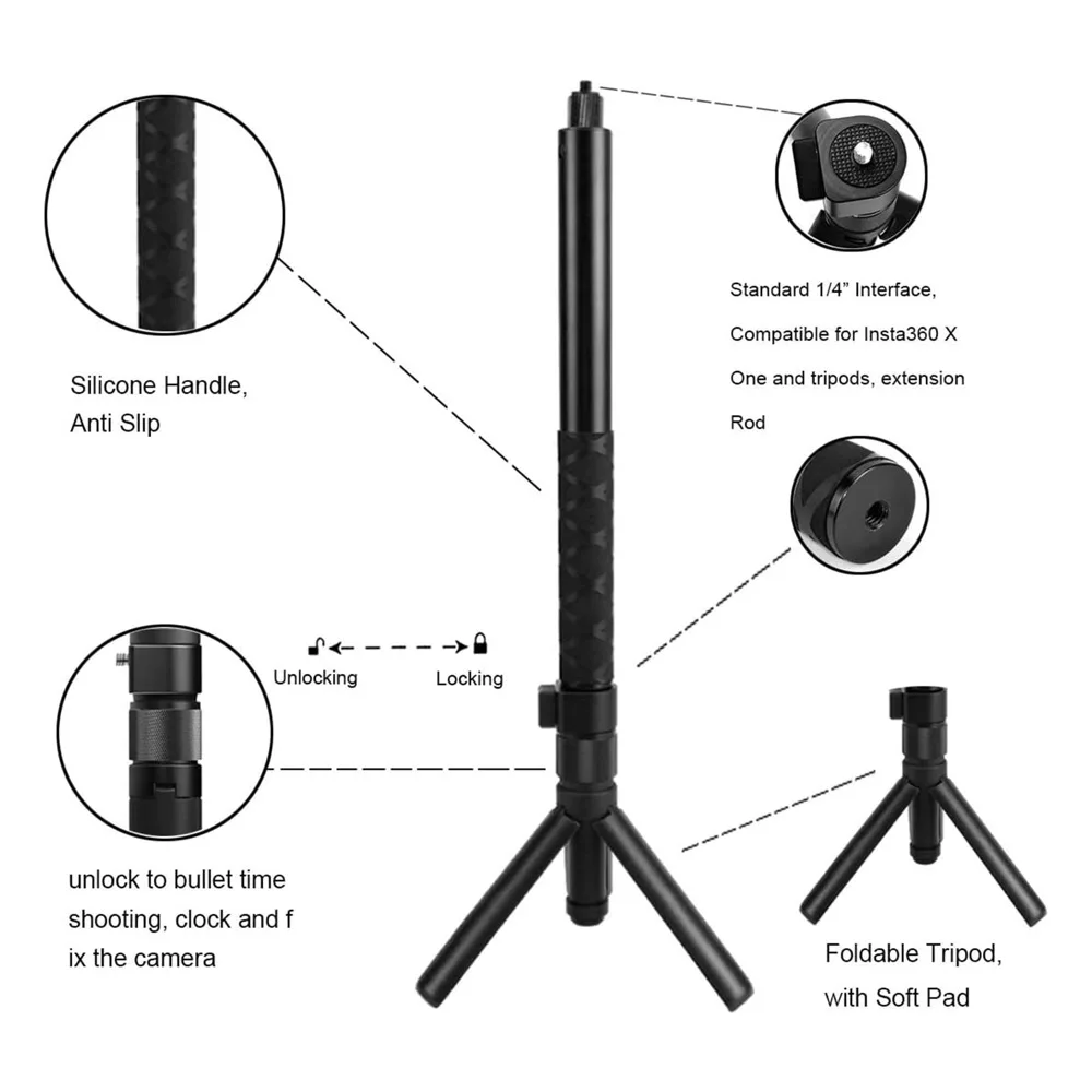 Ultimate Accessory Kit for Action Cameras - Includes Lens Guard, Selfie Stick, Dive Case, Storage Bag, Aluminum Frame, and Screen Protector