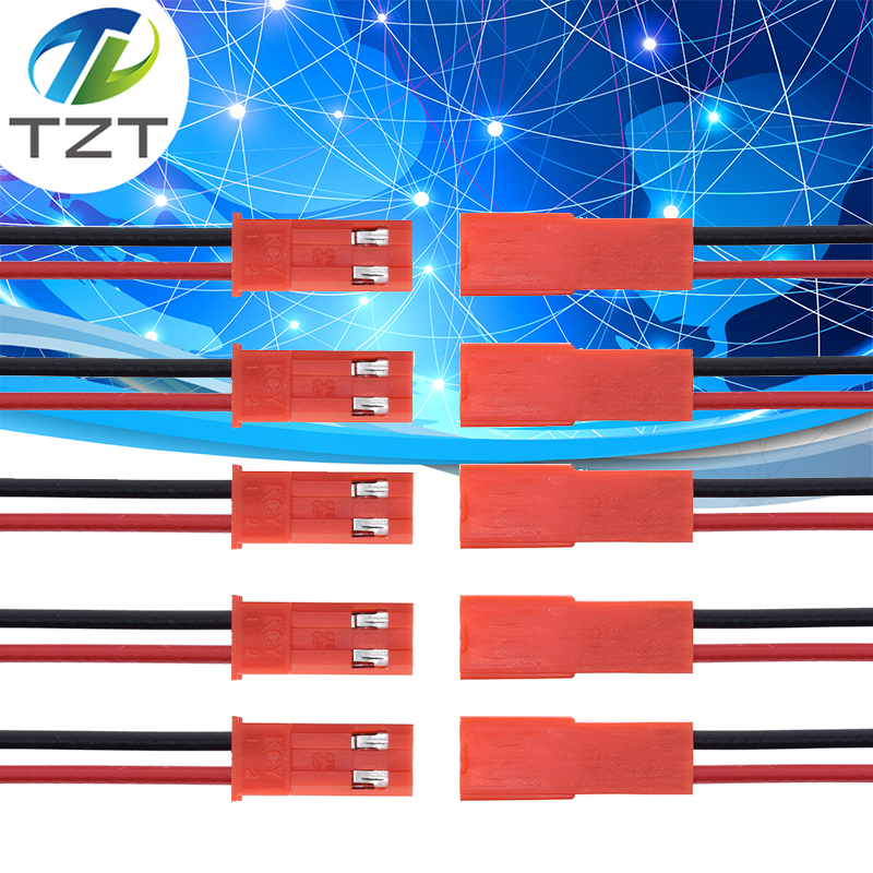 5/10set 300mm 2 Pin JST Plug Connector Male+Female Plug Connector Cable Wire for RC Toys Battery LED Lamp