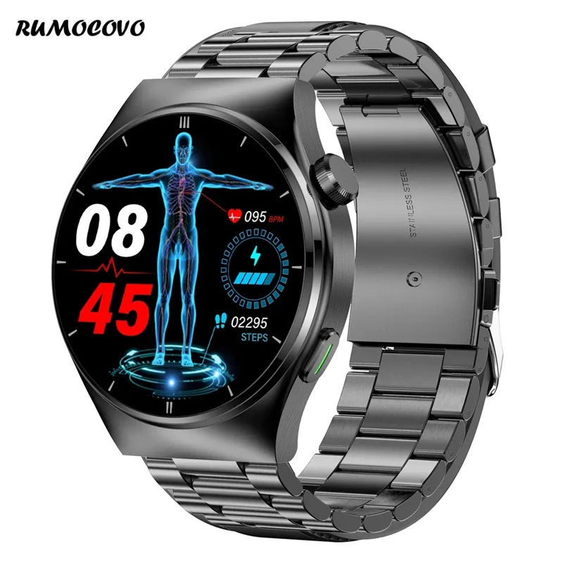 

RUMOCOVO® Smart Watch Men Call SOS Laser Therapy Blood Sugar Pressure Uric Acid Health Monitor Women Fitness Tracker Smartwatch