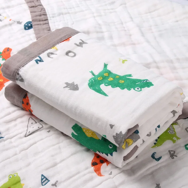 Warm and Breathable Baby Quilt made with A-Grade Cotton Gauze Luxurious 6-Layered A Cotton Gauze Baby Quilt