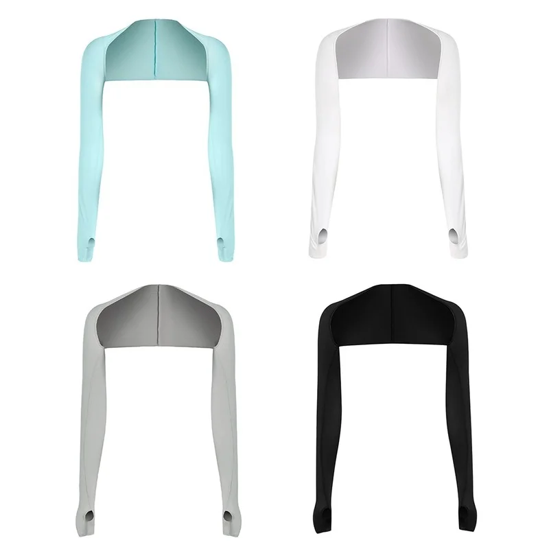 Arm Cover Warm Sun Protection UV Protection Sports Sleeve Arm Cover A Long-sleeved Running and Cycling Hooded Top cooling arm sleeves sun protection arm sleeves arm sleeves