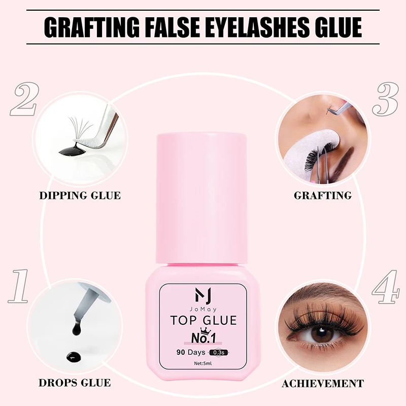 Eyelash Extensions Glue 0.3S 70DAYS Retention Volume Lash Adhesive 5ml JOMAY eyelash glue