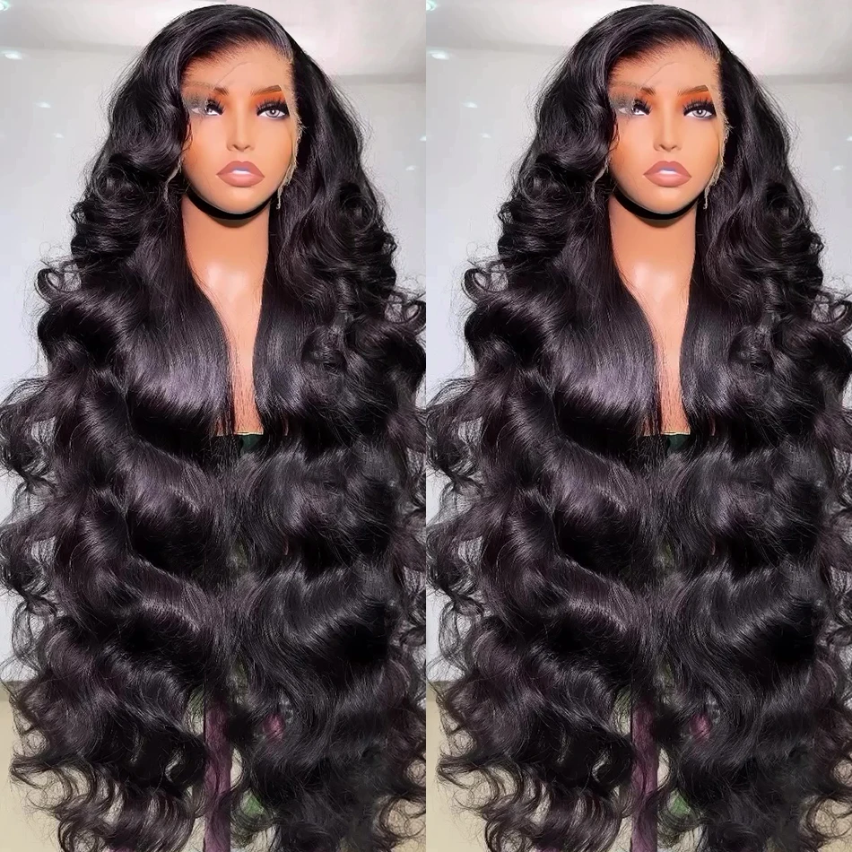 Human Hair Wig 220% Transparent HD Body Wave 5x5 Closure 30 40 Inches 13x6 13x4 Lace Frontal