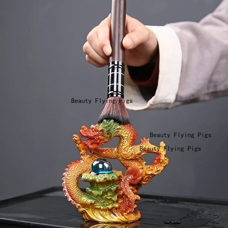 Resin Zodiac Dragon Tea Pet Can Be Nurtured Color Changing Creative Tea Table Decoration Ornaments Tea Set Gifts Feng Shui