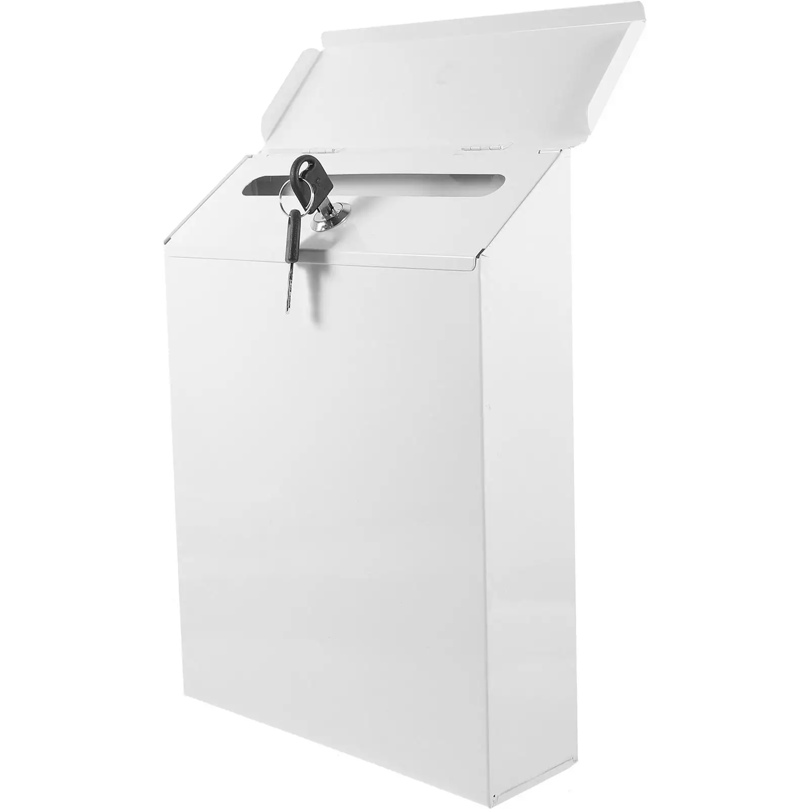 1Pc Iron Suggestion Box Retro Mailbox Home Outdoor Locking Letter Box Wall Mount Mailbox Metal Post Garden Supplies