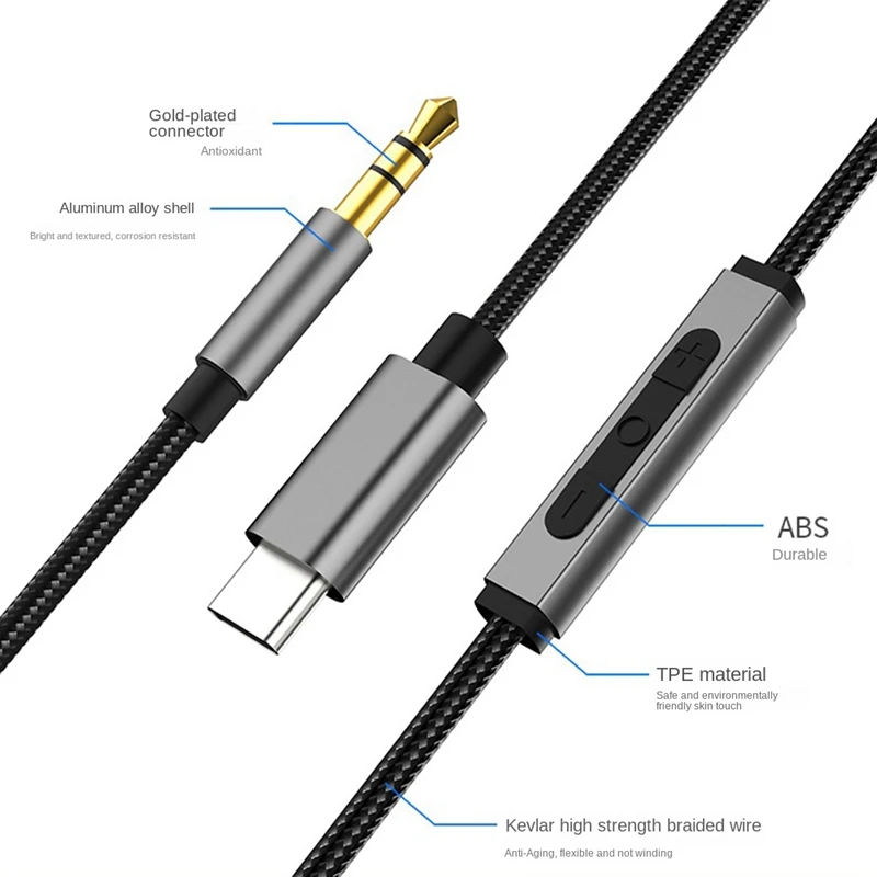-C-AUX    ̺ DAC ڵ ڵ 3.5MM  ̺,   ȭ 