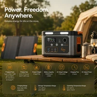 Station d'alimentation portable 600W 100000mAh avec panneau solaire 100W en option, pack combiné, générateur solaire à onde sinusoïdale pure avec charge rapide bidirectionnelle Type-C pour camping, camping-car, maison, alimentation de secours extérieure, expédition rapide depuis l'entrepôt européen 5