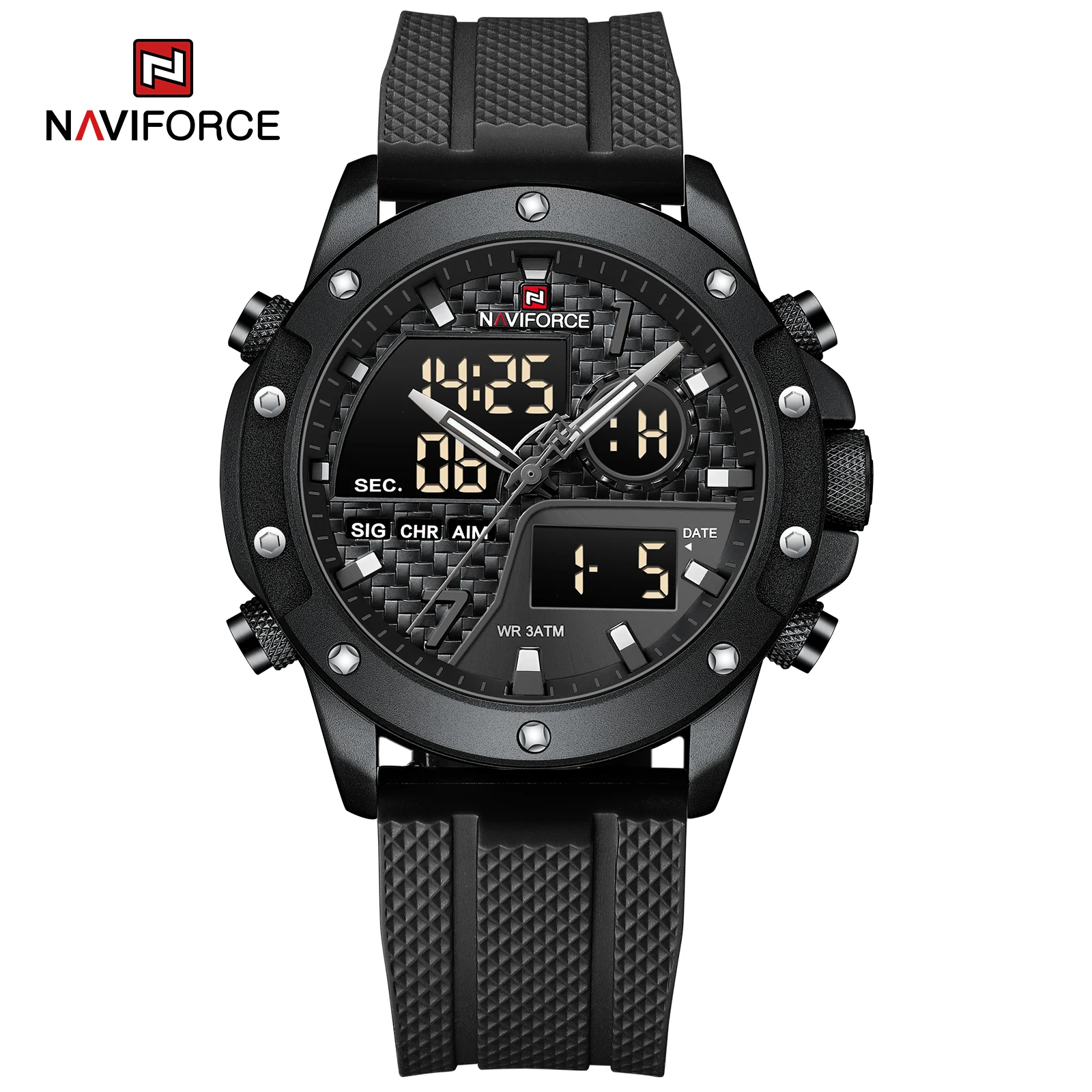 2023 NAVIFORCE Fashion Men's Watches Luxury Original Quartz Digital Analog Sport Military Waterproof Clock Wristwatch for Man new original module cs1w ad081 v1 plc i o 8 input analog input units