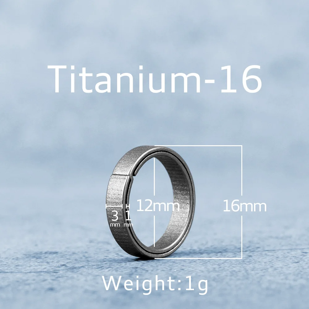 Sleek and Durable Toasted Blue Titanium Key Ring – Lightweight EDC Accessory and Unique Gift