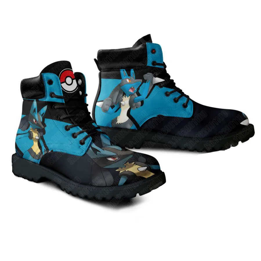 

Lucario Pokemon 3D print High Quality men women Shoes Leather Boots Casual Shoes Dropshipping