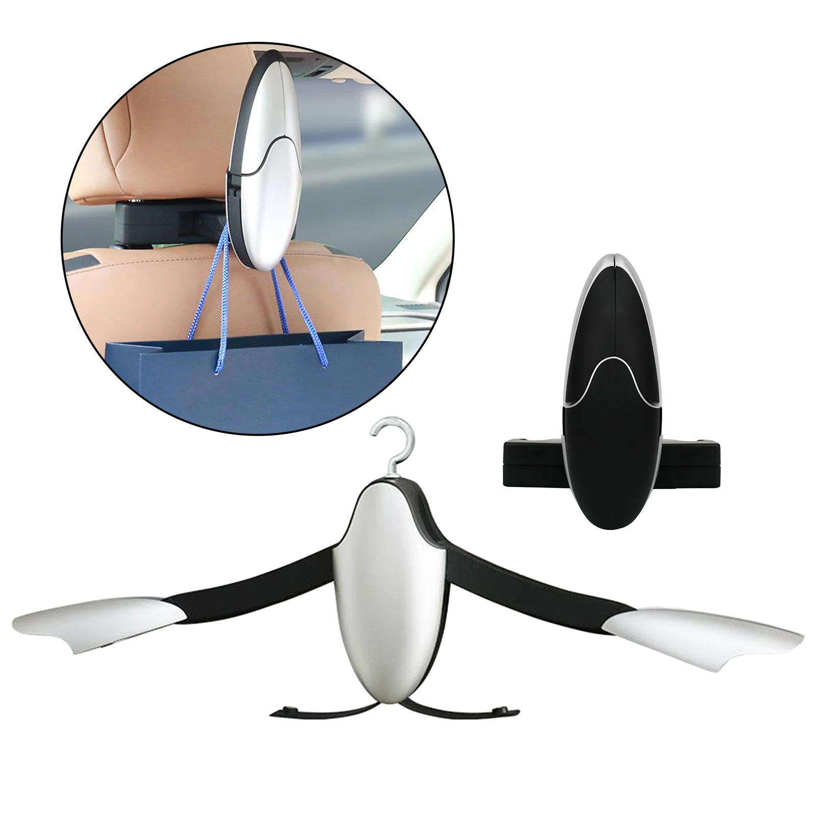 Universal Foldable Car Hanger for All Kinds of Clothes Suits Handbags Coats