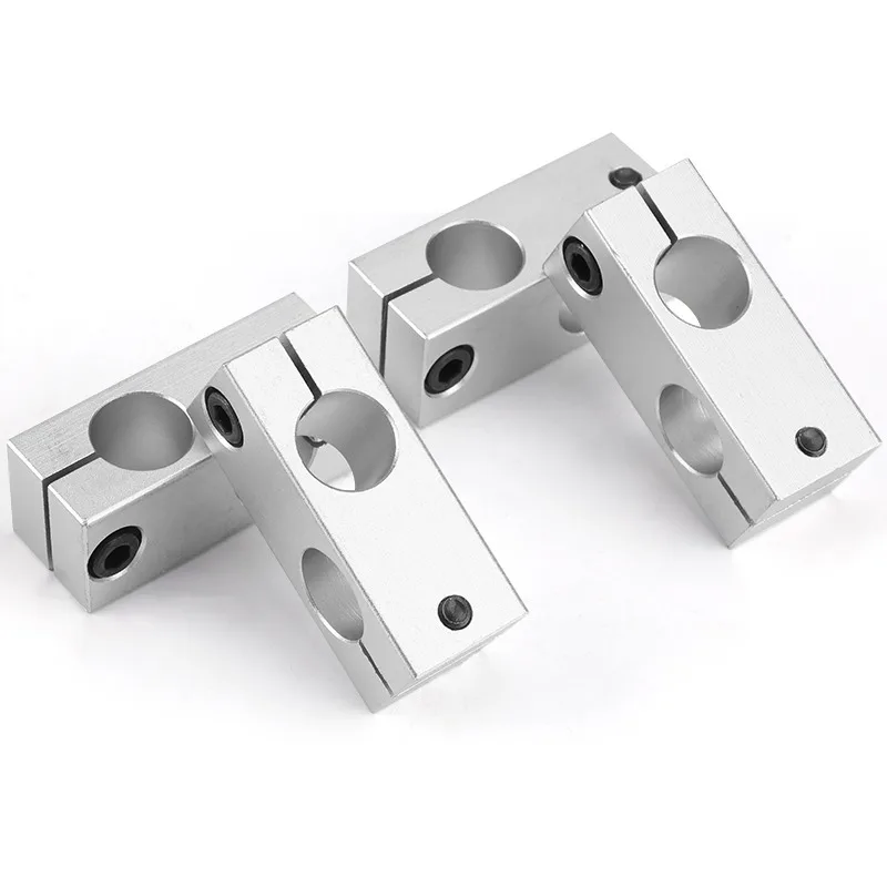 

2pc 6x8 6x6 8x8 6x10 Vertical Pillar Fix Cross Clamp Optical Axis Shaft Support Fasten Steel Rod Bracket Connect Block Aluminum