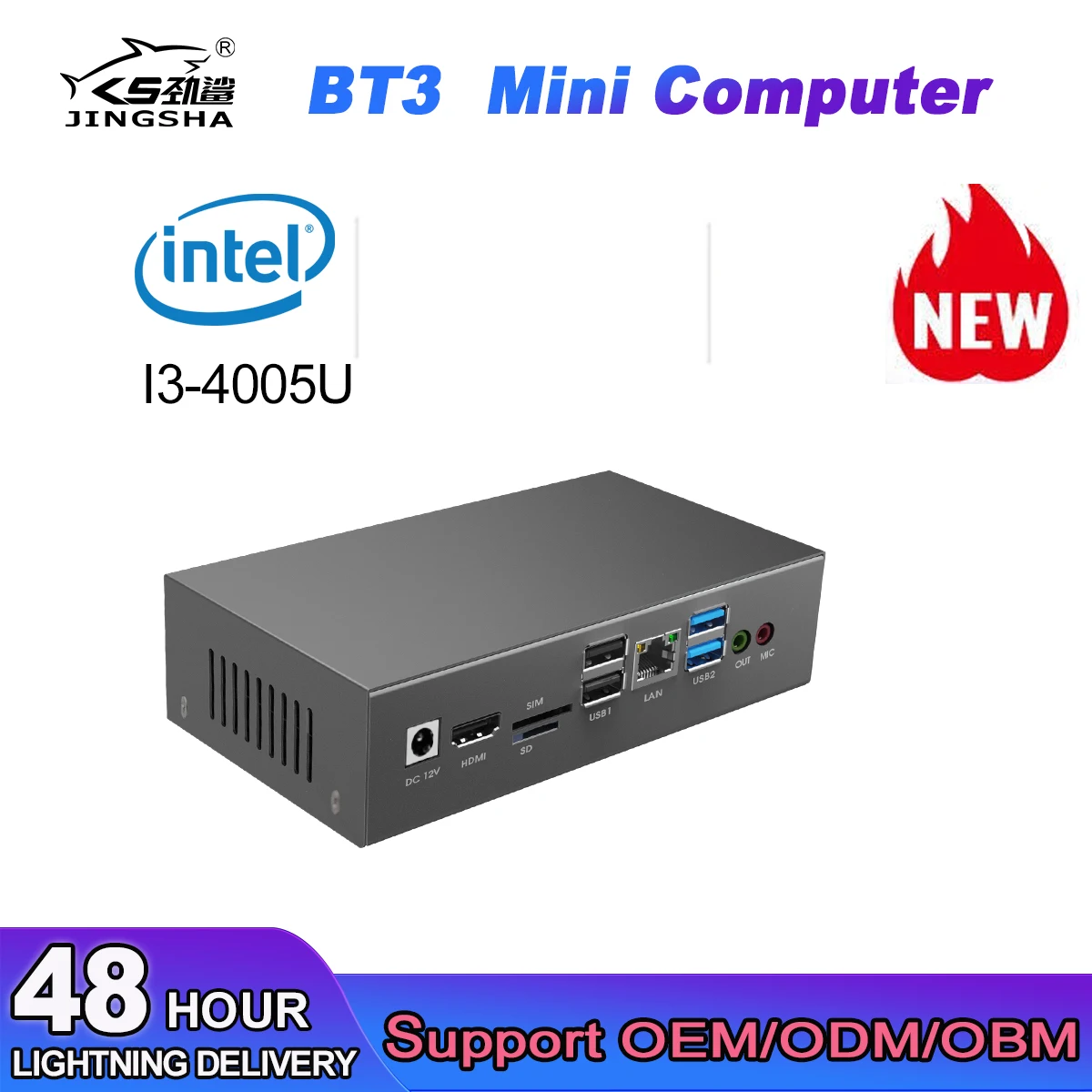 Jingsha Mini Pc Intel Core I3-4005U Cpu Processore I3 Minipc Wifi Bt 4Gb 8Gb 128Gb 256Gb 512Gb Computer Da Gioco Desktop Ufficio