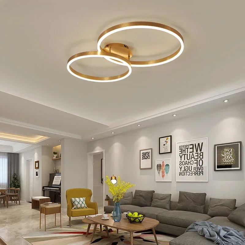 Nordic Creative Round Ceiling Pendant Chandeliers Bedroom Living Room Lamps Coffee Lustre Home Appliance Decoration Lights