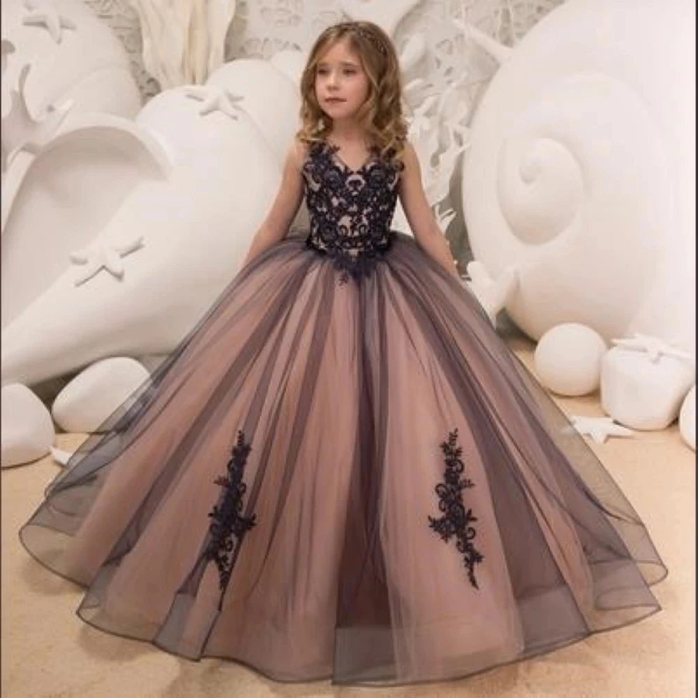 

Tulle Flower Girl Dresses For Girls Weddings First Holy Communion Birthday Pageant Prom Dresses
