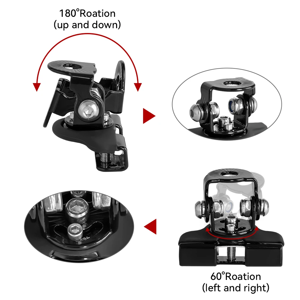 2pcs Car LED Work Light Holder A-Pillar SUV Cover Mounting Clamp Universal
