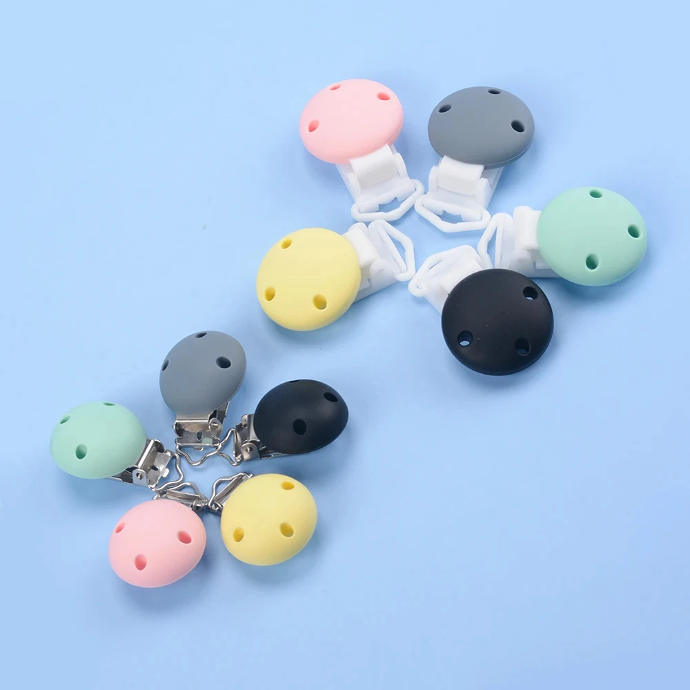 Teething Toys Lofca Silicone Clip 5 PCS Baby Pacifiers for DIY Pacifier Chain Nursing