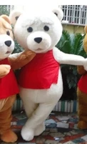 thumbnail image 1 of Disfraz de mascota de oso de peluche, disfraz de anime para cosplay, adultos, Navidad, Halloween, fiesta de cumpleaños, atuendos de actuación, prendas de carnaval, 1 of 5