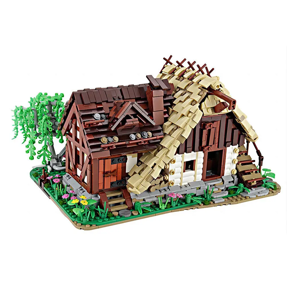 

Old Water Mill Using Hydroelectric Power with Interior 2691 Piece MOC Build