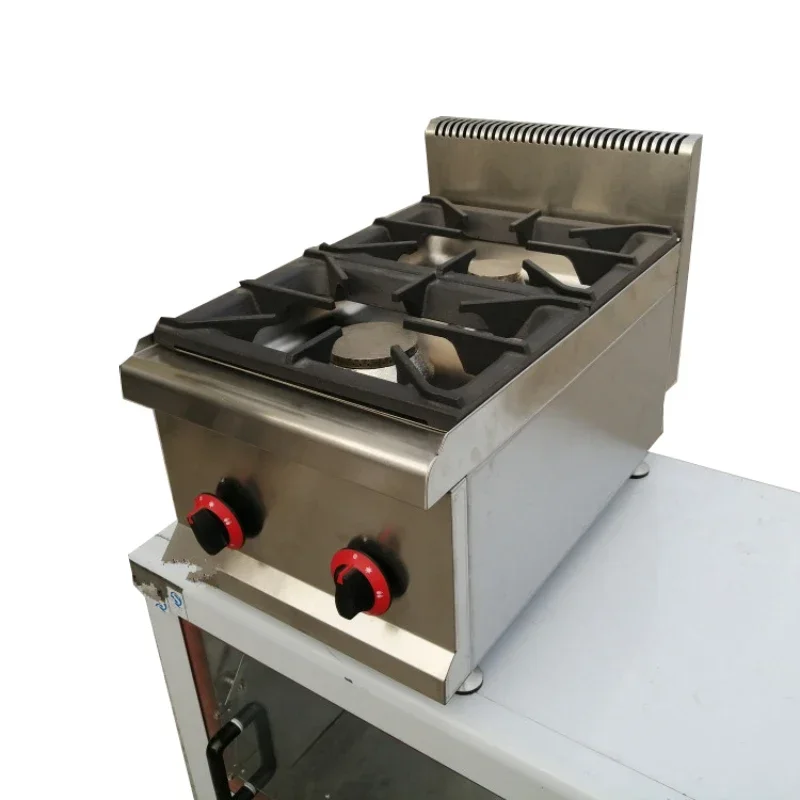Portable Stainless Steel Double-head Gas Casserole Stove Commercial Gas Burning Stove GH-587 Desktop Gas Claypot Stove 3