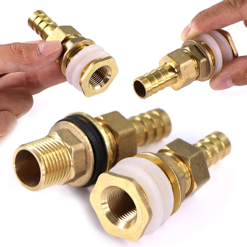 Brass Water Tank Joint with Hose Adapter and Double Sealing Washer