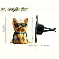 Acrylic Car Vent Clip Aromatherapy Air Freshener Holder 2D Decorative Clip For Car AC Vents - Image 5