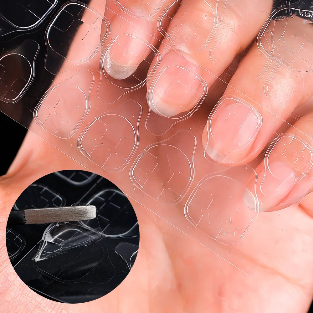 UV Jelly Solid Nail Glue Double-Sided Press-On Nails Stickers Transparent Strong Adhesive Lasting False Nail Glue Manicure Tools