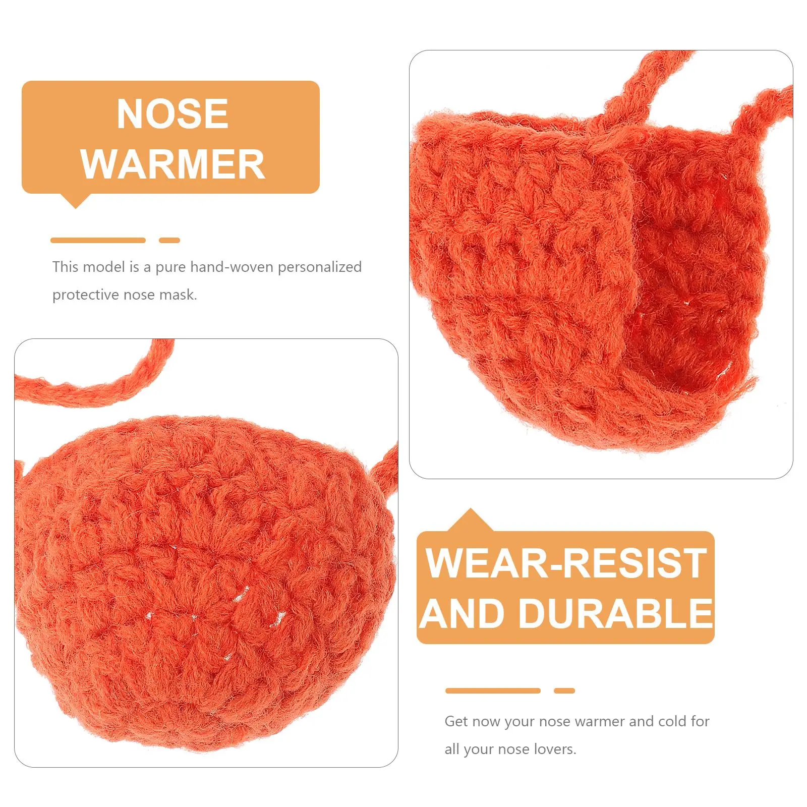 1pc Wool Weaving Nasal Mask Nose Cover Nose Warmer Cover Outdoor Antifreeze Nasal Protector Guard Nose Warmer Shield 6