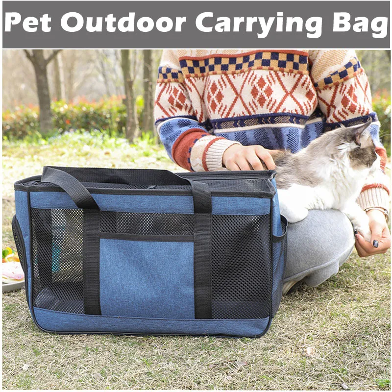 

Portable Pet Outdoor Carrying Bag Breathable Mesh Cage Oxford Handbag for Small Dogs Cats Travel Carrier Backpack Pet Supplies