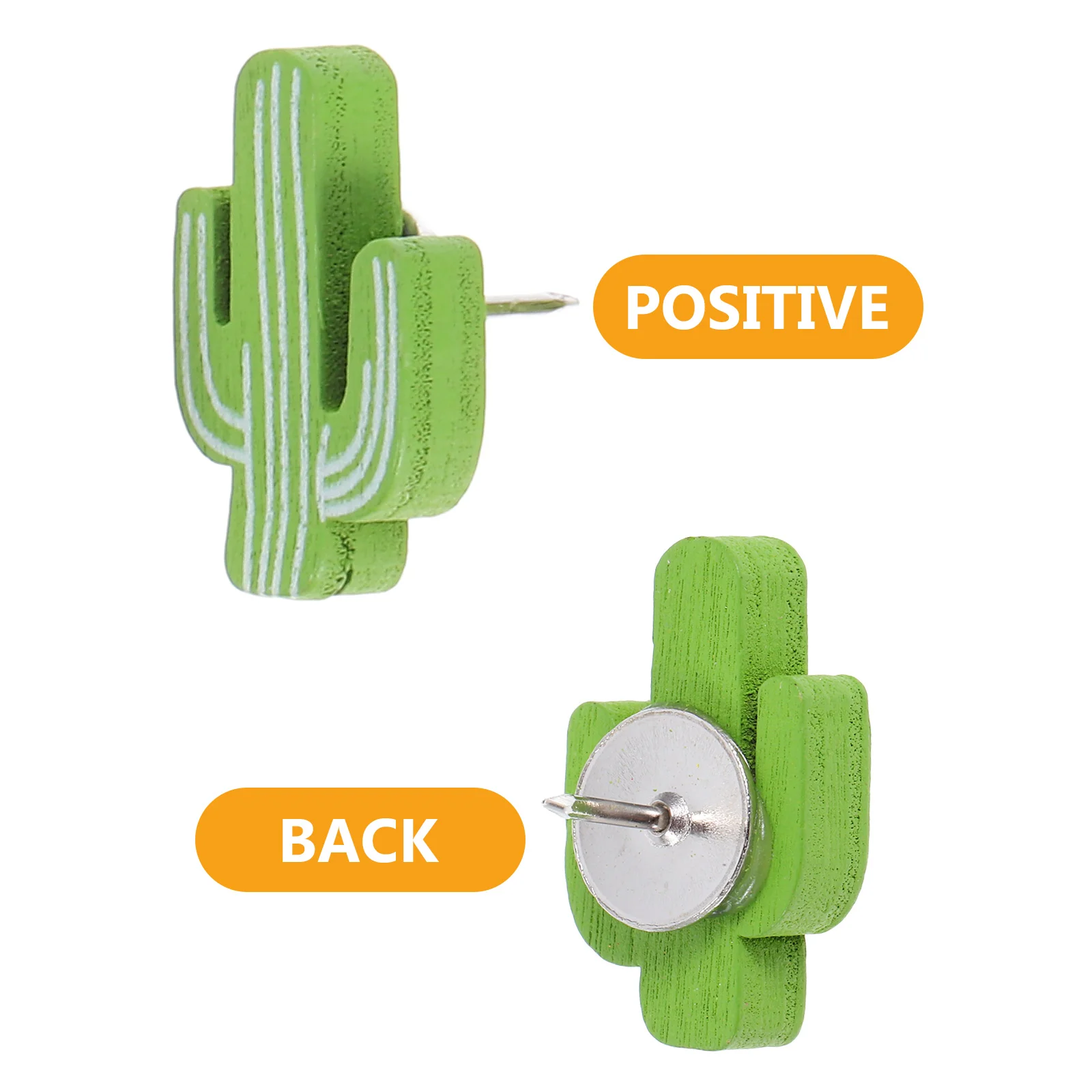 30Pcs Wooden Cactus Push Pins Thumb Tacks For Cork Board Creative Succulent Plants Decorative Office Binding Supplies
