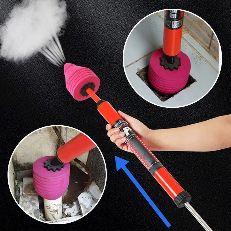 High Pressure Toilet Unblock One Shot Toilet Pipe Plunger Silicone Quickly Unblock Household Toilet Sewer Dredging Plunger